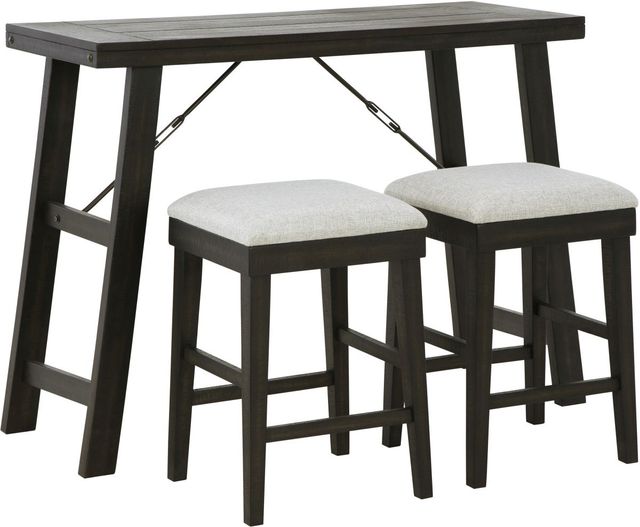 Signature Design by Ashley® Noorbrook 3-Piece Antique Black Counter Height Dining Set-0