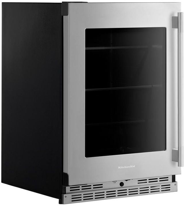KitchenAid® 24" 5.2 Cu. Ft. PrintShield™ Stainless Finish Built-In Undercounter Beverage Center-4