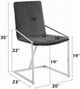 ACME Furniture Zlatan 2-Piece Chrome/Gray Dining Side Chair Set-2