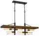 Cal® Lighting & Accessories Craiova Brown Island Chandelier with Hand Crafted Glass-0