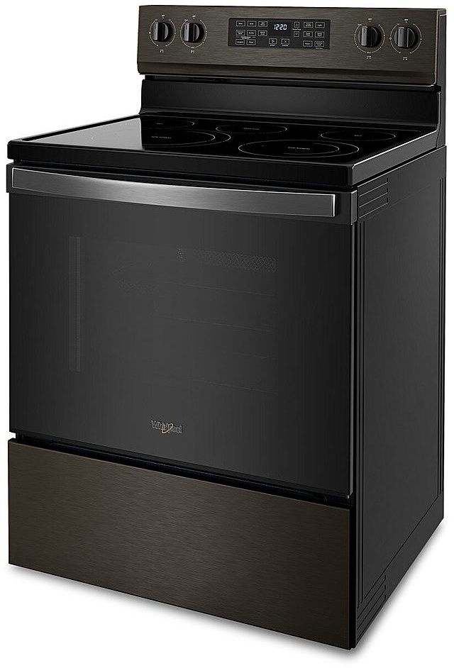 Whirlpool® 30" Black Stainless Steel Freestanding Electric Range with 5-in-1 Air Fry Oven-2