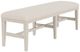 Riverside Furniture Glenndale Aged White/Wheat Upholstered Dining Bench-4