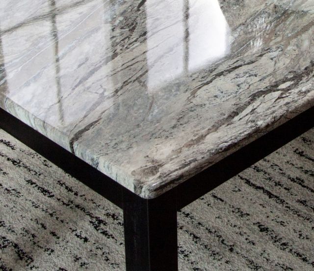 Cramco Julie 5-Piece Marble Top Pub Table with Black Base-2