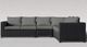 Enclover Trillium 4-Piece Black/Slate Sectional Set-2