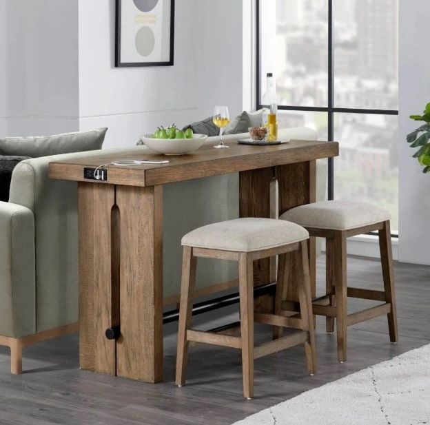 Intercon Landmark Weathered Oak Sofa Back Table-1