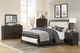 Homelegance® Hebron Beige/Dark Cherry Queen Sleigh Bed-1