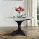 ACME Furniture Gerardo White Round Dining Table with Weathered Espresso Base-4