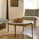 Uttermost® Tylan Brass/White Round Marble Coffee Table-2