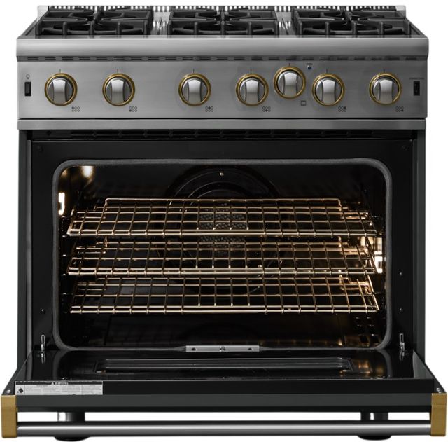 Viking® 5 Series 36" Antique Bronze Pro Style Gas Range-1