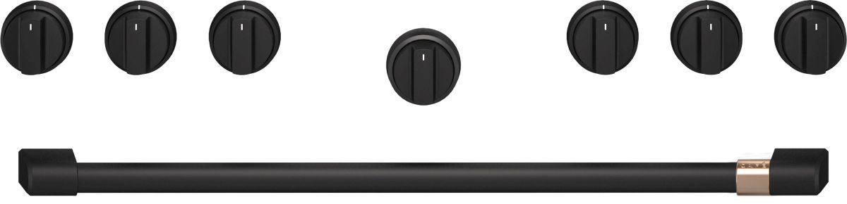 Café™ 36" Flat Black Pro Range Handle and Knob Kit