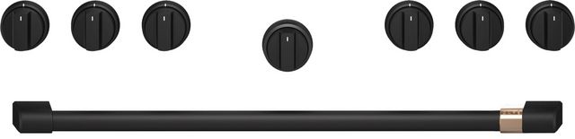 Café™ 36" Flat Black Pro Range Handle and Knob Kit-0