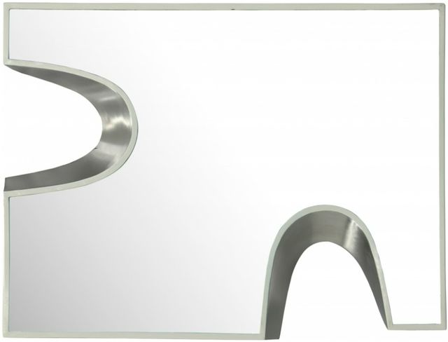 Meridian Furniture Soleil Cream/Silver 36" Mirror-1