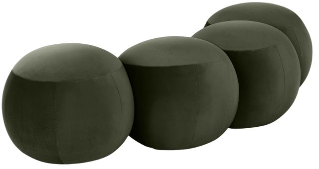 Meridian Furniture Apollo Green 65" Velvet Upholstered Bench-3