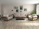 International Furniture Direct Loft Ivory/Brown Loveseat-4