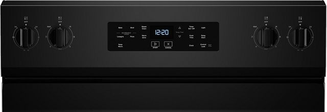 Whirlpool® 30" Black Freestanding Electric Range with No Preheat Mode and Steam Clean-2