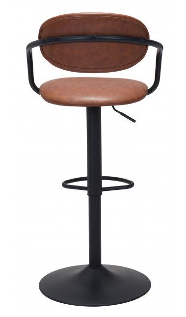Zuo® Modern Kirby Black/Vintage Brown Bar Chair-3