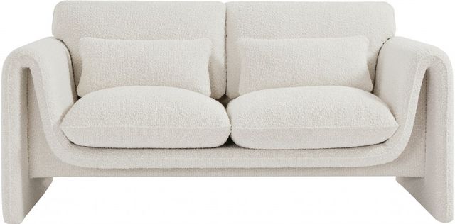 Meridian Furniture Stylus Cream Boucle Fabric Loveseat-1