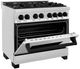 ZLINE Autograph Edition Legacy 36" Stainless Steel Pro Style Dual Fuel Range with Matte Black Accents-4