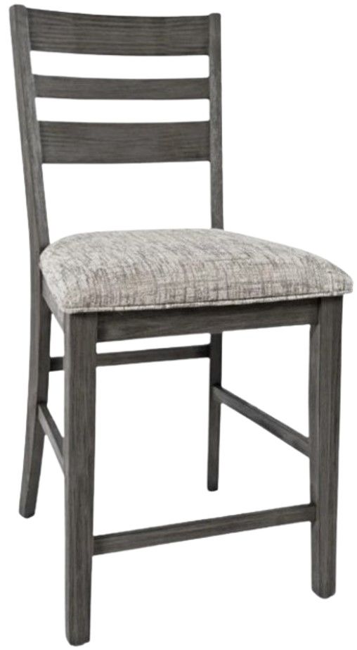 Jofran Inc. Altamonte Brushed Gray Ladderback Counter Stool-0
