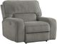 Mazin Furniture Borneo Mocha Power Reclining Chair with Power Headrest and USB Port-0