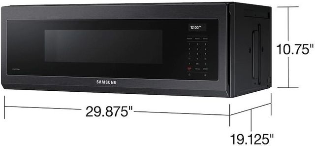 Samsung 1.1 Cu. Ft. Fingerprint Resistant Black Stainless Steel Over The Range Microwave-1