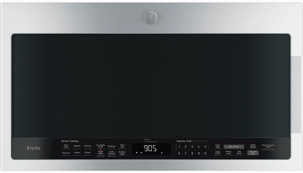 GE Profile™ 2.1 Cu. Ft. Stainless Steel Over The Range Microwave