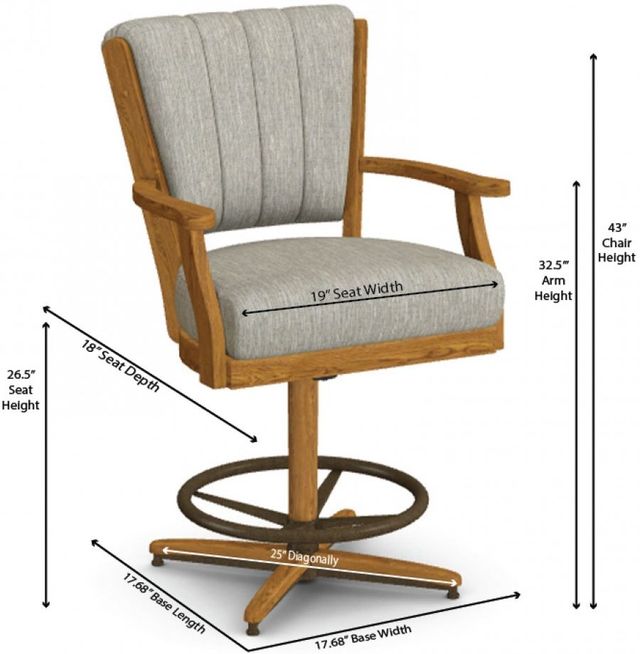 Chromcraft™ Customizable Cameron Counter Chair -2