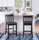 Linon Torino Black Mission Counter Stool-1