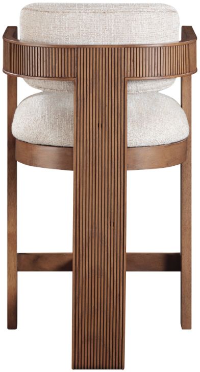 Meridian Furniture Sacha Beige/Brown Upholstered Counter Stool-3