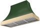 AGA Cascade 48" Cornwall Green Wall Mounted Range Hood with Polished Brass Trim-0