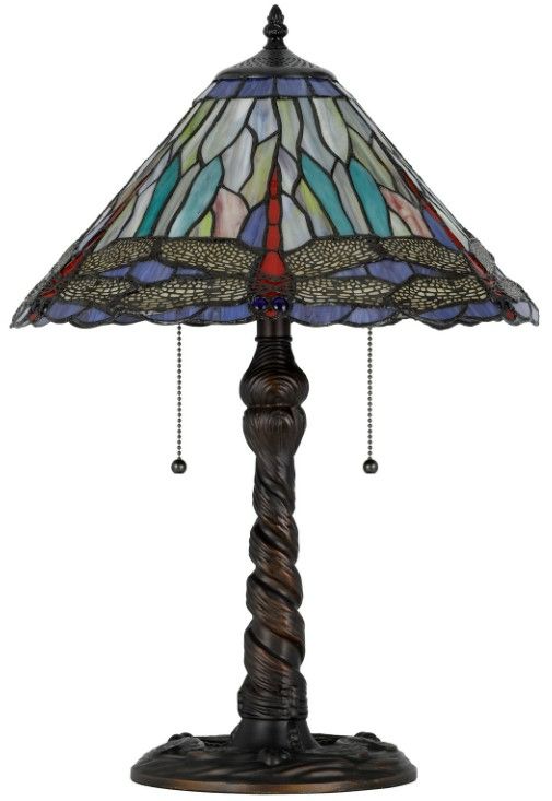 Cal® Lighting & Accessories Tiffany Dark Bronze Table Lamp-2