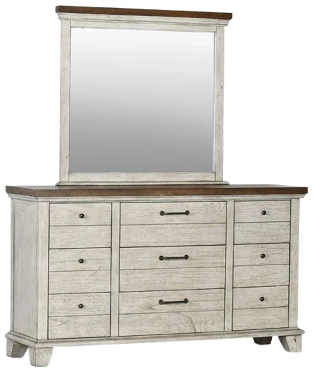 Steve Silver Co. Bear Creek White Smoke Dresser and Mirror-0