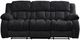 Global Furniture USA Ebony 2-Piece Black Manual Reclining Seating Set-1