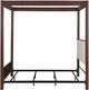 Coaster® Zimmerlee Beige/Rust Brown Queen Upholstered Canopy Bed-2