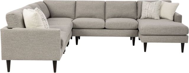 Best® Home Furnishings Customizable Trafton 5-Piece Right-Arm Facing Sectional and Chaise with Dark Walnut Legs-2