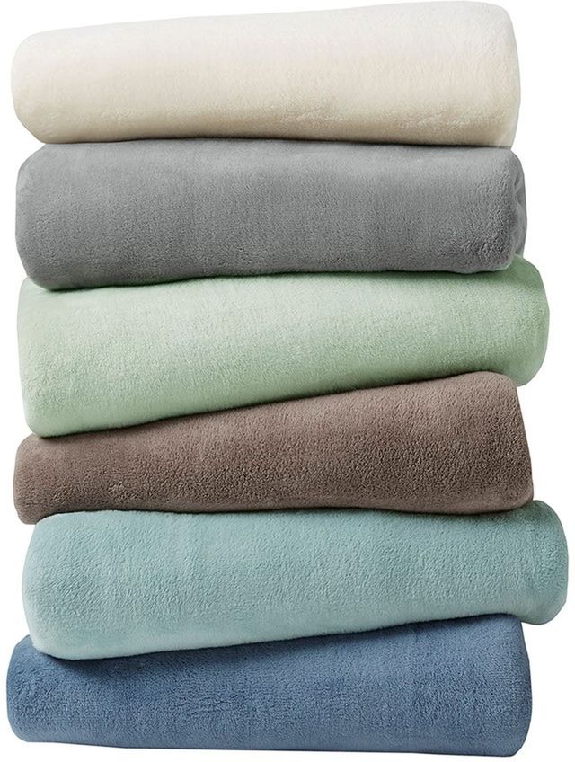 Olliix by True North by Sleep Philosophy Blue Twin Soloft Plush Sheet Set-2