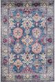 Cosmos Carpets Valencia II 7700 Blue/Yellow 6'6" x 9'6" Area Rug-0
