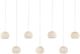 Currey & Company Piero Sugar White Rectangular Multi-Drop Pendant Lighting-0