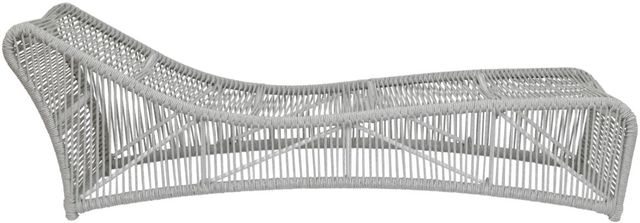 Sunset West Miami Frost Metal/Natural Fibers Outdoor Chaise-2