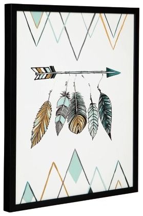 Signature Design by Ashley® Adaley White Feather and Arrow Wall Art-1