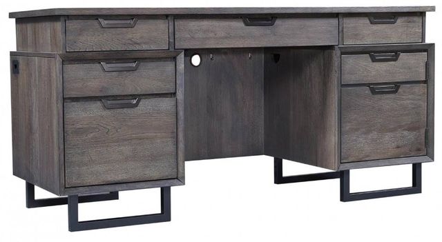 aspenhome® Harper Point Fossil 66" Credenza and Hutch-1