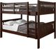 Donco Kids Austin Dark Cappuccino Youth Full/Full Mission Bunkbed-0