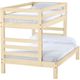 Crate Designs™ Furniture Unfinished Twin/Full Ladder End Cutaway Bunk Bed-0