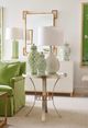 Chelsea House Bauer Mirrored Top Side Table with Gold/Silver Base-2