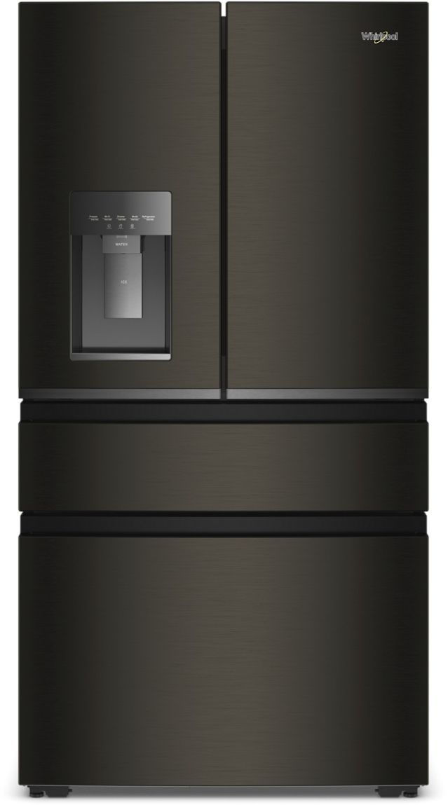 Whirlpool® 36" 21.86 Cu. Ft. Black Stainless Steel Counter Depth French Door Refrigerator-0