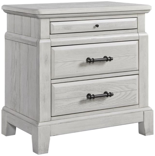 Bernards Bellamy Lane Whitewash 2-Drawer Nightstand-0