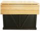 American Heartland Manufacturing Rustic Antique Black 3-Shelf Shutter Door Kitchen Island-2