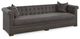 Century® Modern Chesterfield Black/Saddle Large Sofa-0