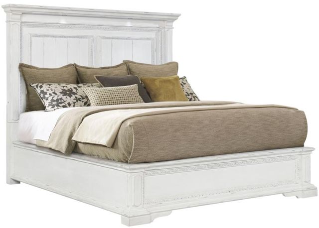 Coaster® McKinney Vintage White Queen Panel Bed with LED Lights-0