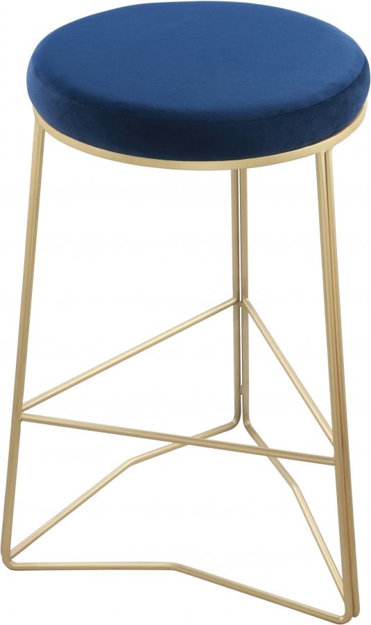 Meridian Furniture Tres Navy Velvet Counter Stool-0